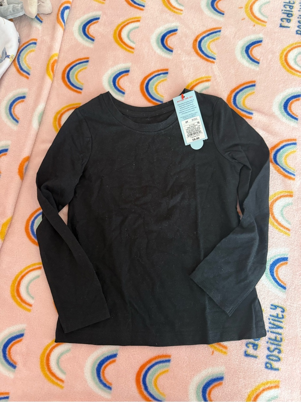 Black Long-Sleeve Kids' Tee